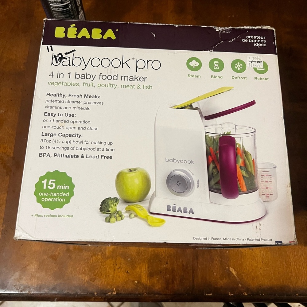 BEABA Babycook Pro 4-in-1 Baby Food Maker - White